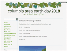 Tablet Screenshot of columbiaearthday.org